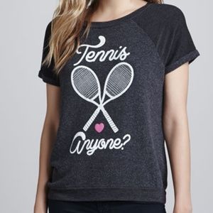 Wildfox 'Tennis Anyone?' Camden Top Charcoal sz. M